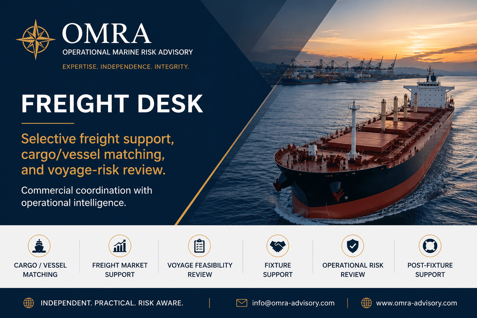 OMRA Freight Desk — commercial coordination with operational intelligence