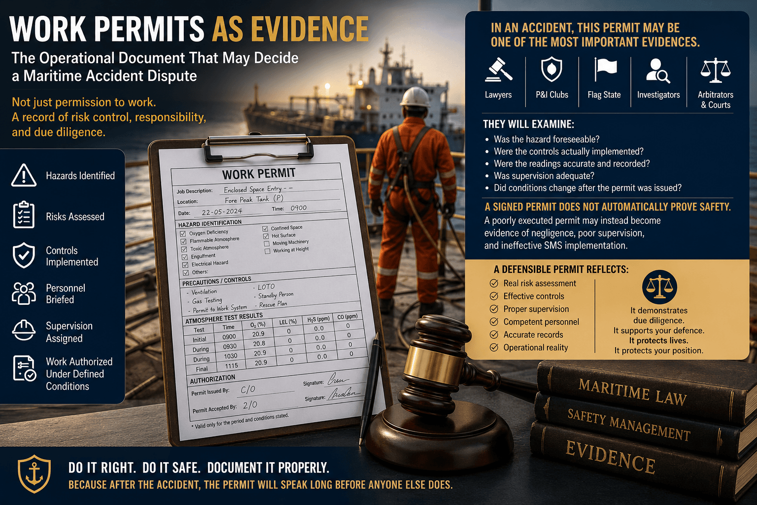 Work permits as evidence — operational records that may decide a maritime accident dispute